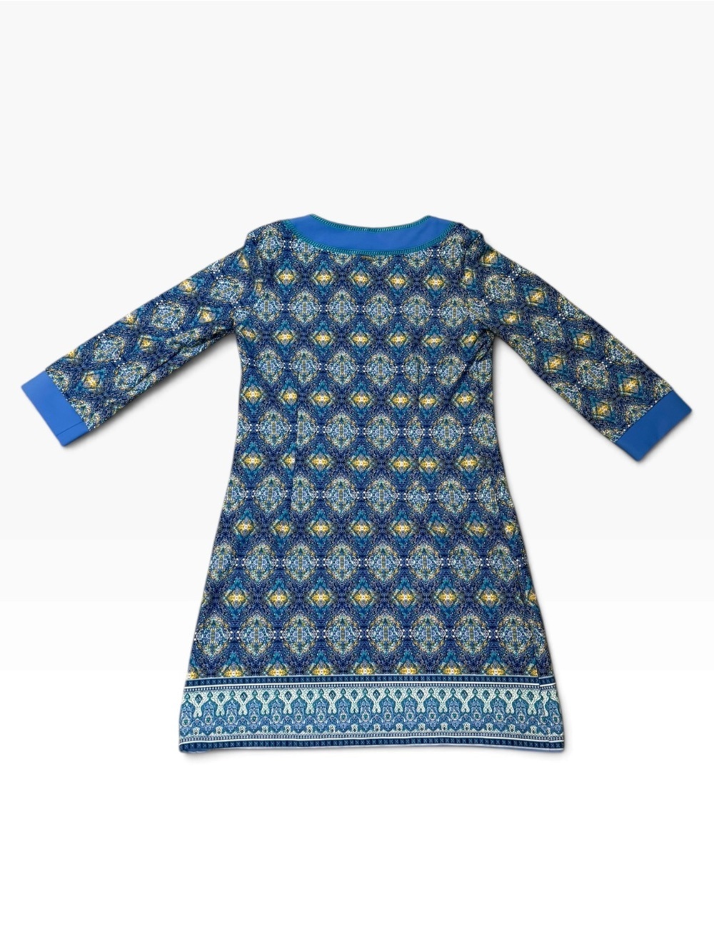 Cabana Life Medallion Print UPF 50+ Tunic Dress Blue Teal Size M - Picture 2 of 6